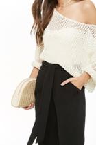 Forever21 Belted Crepe High-waist Trousers