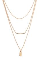 Forever21 Layered Rod & Bar Pendant Chain Necklace