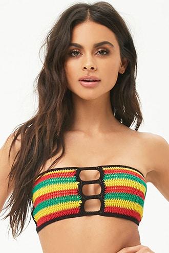 Forever21 Strappy Crochet Bikini Top