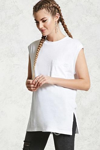 Forever21 Oversized Pocket Muscle Tee