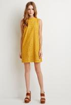 Forever21 Embroidered Lace Overlay Shift Dress