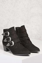 Forever21 Triple Buckle Ankle Boots