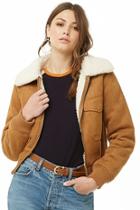 Forever21 Faux Shearling-lined Faux Suede Jacket