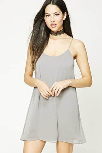 Forever21 Crinkled Chiffon Cami Dress