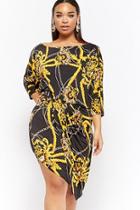 Forever21 Plus Size Rope & Chain Print Dress