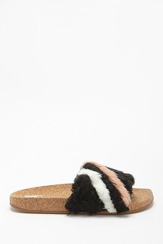 Forever21 Lfl By Lust For Life Faux Fur Slides