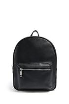 Forever21 Pebbled Faux Leather Dual-zip Backpack