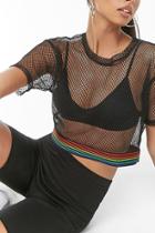 Forever21 Sheer Mesh Cropped Top