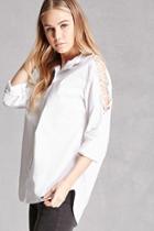 Forever21 Pixie And Diamond Lace-up Shirt