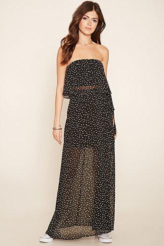 Forever21 Women's  Geo Print Maxi Skirt