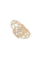 Forever21 Rhinestone Cutout Cocktail Ring