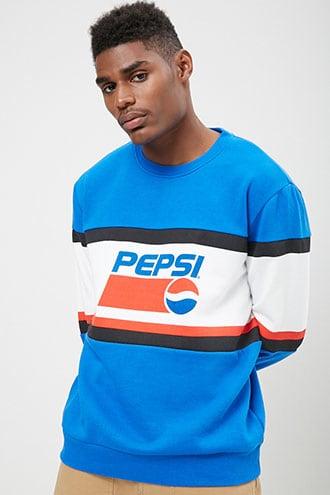 Forever21 Pepsi Logo Colorblock Sweatshirt