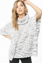 Forever21 Woven Heart Marled Turtleneck Sweater