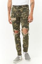 Forever21 Crysp Distressed Camo Jeans