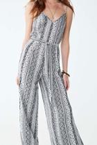Forever21 Belted Floral Cami Jumpsuit
