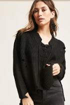 Forever21 Distressed High-low Sweater