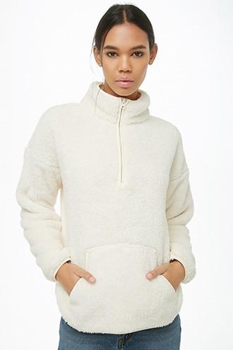 Forever21 Plush Half-zip Pullover