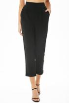 Forever21 Cuffed Ankle-cut Trousers