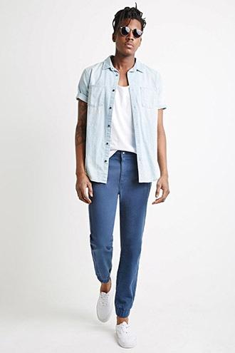 Forever21 Garment-dyed Chino Joggers