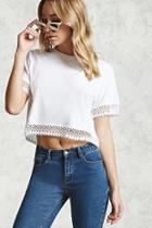Forever21 Crochet Trim Tee
