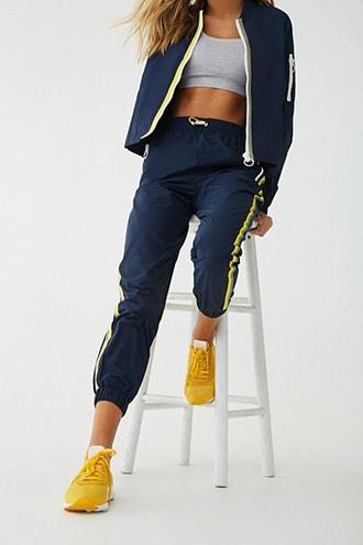 Forever21 Striped-trim Wind Joggers
