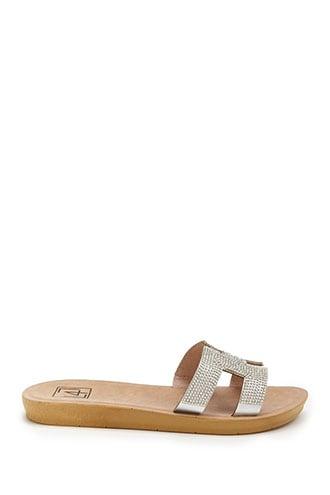 Forever21 L4l By Lust For Life Rhinestone Platform Sandals
