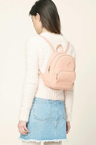 Forever21 Faux Leather Mini Zip Backpack