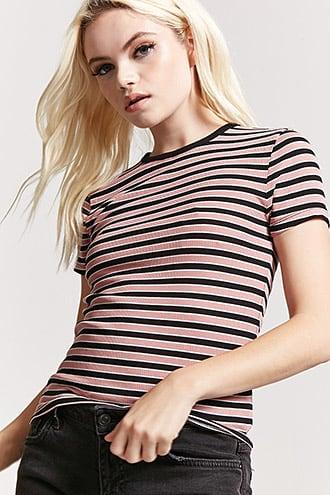 Forever21 Stripe Ribbed Knit Top