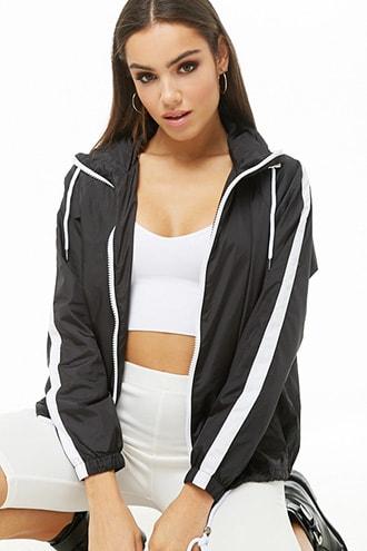 Forever21 Stripe-sleeve Windbreaker