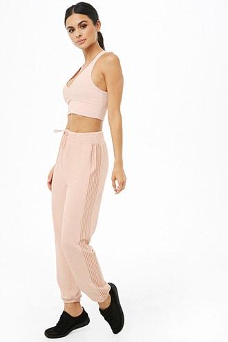 Forever21 Active Metallic-trim Joggers