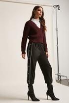 Forever21 Stripe Snap-button Joggers