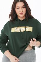 Forever21 Plus Size Super Graphic Cropped Hoodie