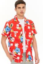 Forever21 Tropical Print Classic Shirt