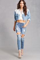 Forever21 Distressed Low-rise Denim Jeans