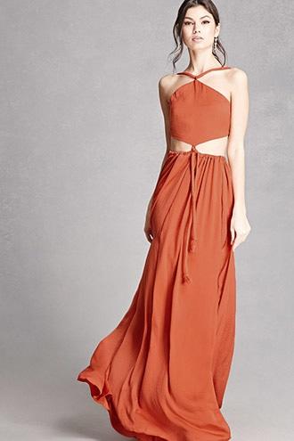 Forever21 Cutout Halter Maxi Dress