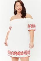 Forever21 Plus Size Off-the-shoulder Pom Pom Dress