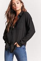 Forever21 Chiffon Button-front Shirt