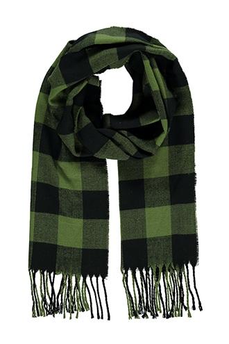 21 Men Olive & Black Men Flannel Plaid Scarf