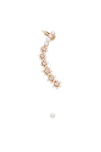 Forever21 Gold & Cream Faux Pearl Ear Cuff Set