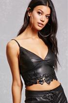 Forever21 Faux Leather Cropped Cami