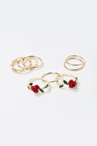 Forever21 Rose Accent Ring Set