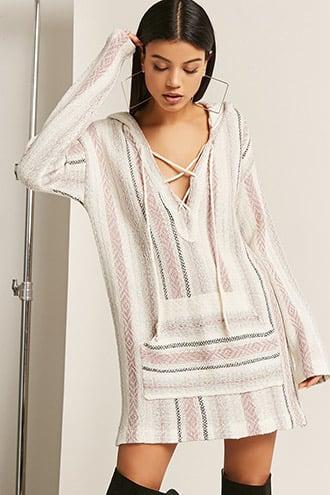 Forever21 Multicolor Lace-up Sweater