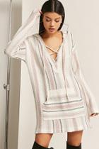 Forever21 Multicolor Lace-up Sweater