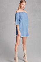 Forever21 Off-the-shoulder Denim Dress