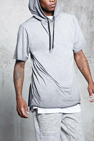 Forever21 Raw-cut Ombre Hoodie