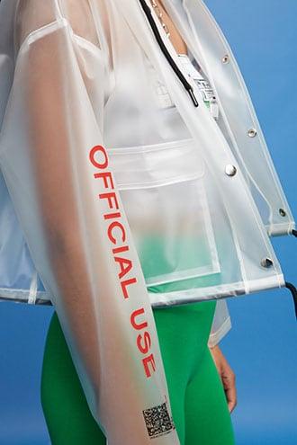 Forever21 Usps Hooded Transparent Jacket