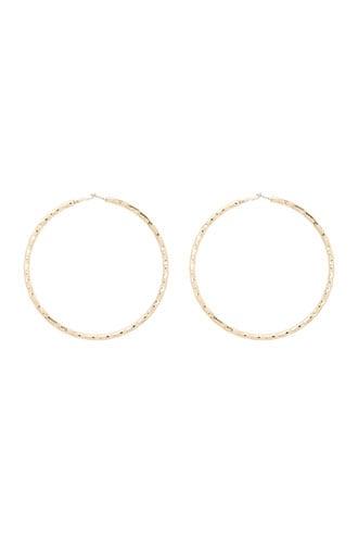 Forever21 Textured Large Hoop Earrings