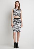 Forever21 Abstract-patterned Pencil Skirt