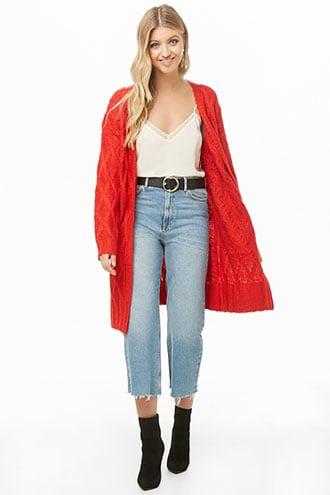 Forever21 Diamond-stitched Knit Cardigan
