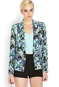 Forever21 Tropical Print Blazer